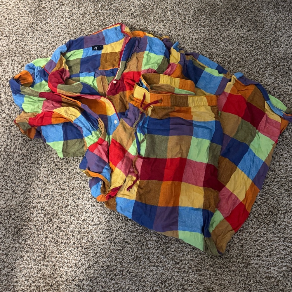 Flannel long sleeve and long pants pajamas